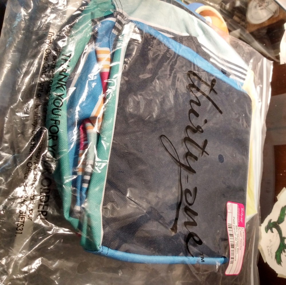 Thirty-One Mini Storage Bin patio pop